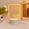 Современная креативная светодиодная настольная лампа со стираемой доской для письма и ручкой - используется для дома, комнаты, свадьбы, Рождества, праздничного украшения