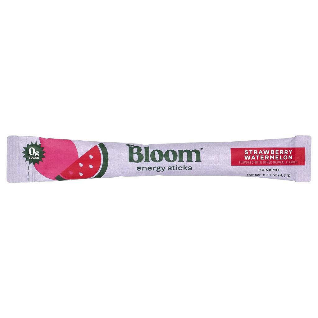 BLOOM Energy Sticks, Strawberry Watermelon, 10 Stick Packs, 4.8g (0.17oz) Each