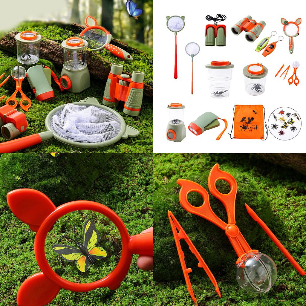 Kid Outdoor Explorer Set Bug Catching Observation Tools Nature Exploration Children Games Magnifying Lens Insect Catcher