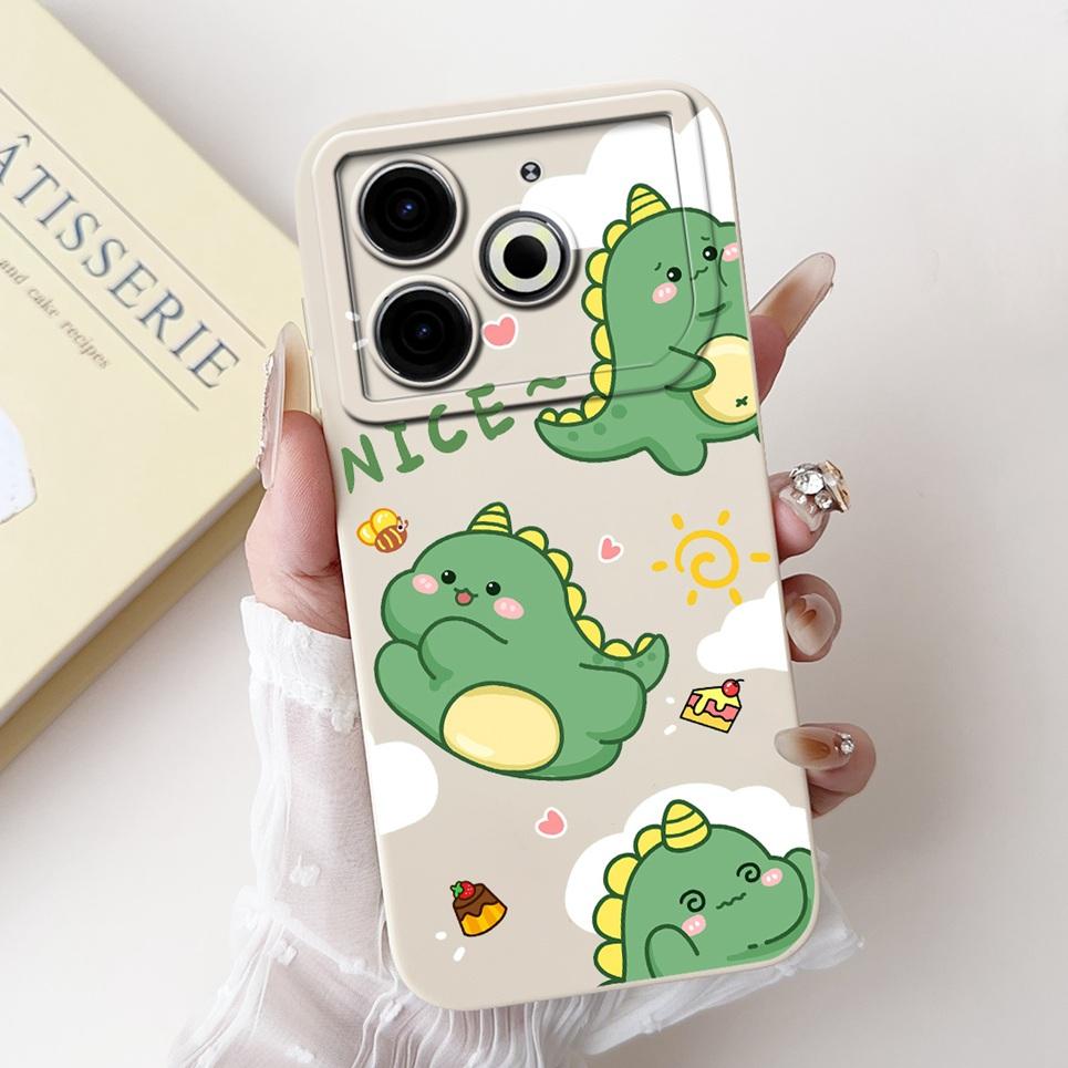 Cartoon Fashion Back Cover For Tecno Pova 6 Neo Pova6 Neo Phone Case Silicone Soft TPU Dragon Astronaut Black Cat Funda Bumper