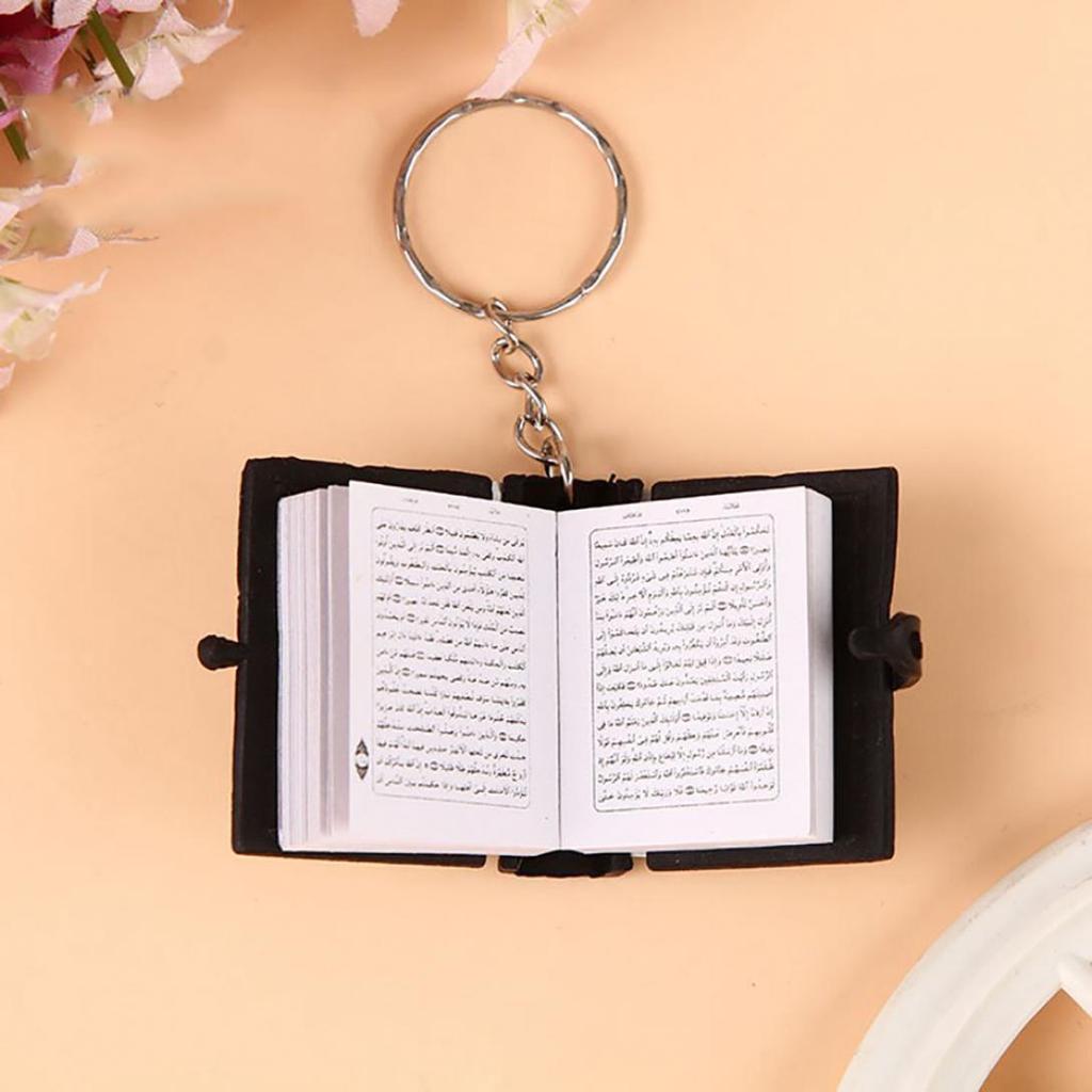 Healthy Bodycare Unisex Mini Quran Arabic Pendant Keychain Bag Car Hanging Key Ring Birthday Gift