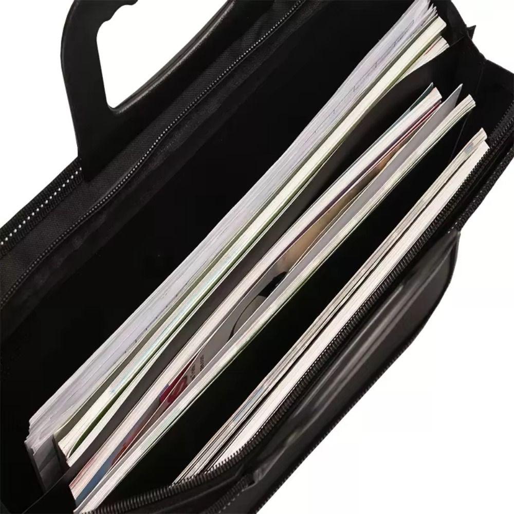 Laptop Handbag Portable Business Bag A4 Size Document Bag Office File Bag Storage Briefcase