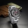 Naviforce NF9197S Роскошные мужские аналоговые цифровые кварцевые часы с двойным дисплеем из нержавеющей стали