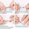 2Pcs Professional Triangle Dead Skin Remover Cuticle Pusher Nail Peeler Scraper
