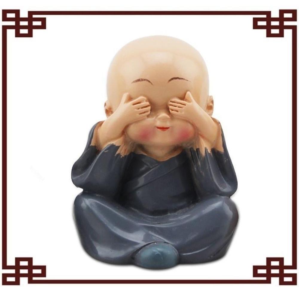 1 шт. милые маленькие поделки из смолы с изображением монаха кунг-фу Будды Майтрейи