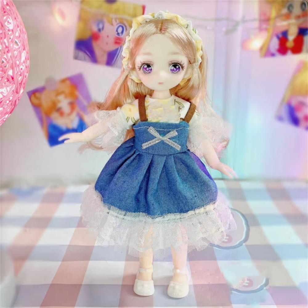 3D Глаза BJD Кукла с Одеждой с Одеждой Съемные Суставы Кукла Подарки для Девочек