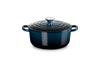 Литая эмалированная кастрюля Le Creuset Signature Cocotte Ronde 20 см Nuit Navy, совместимая с газовой духовкой IH, японская [Авторизованный продукт]