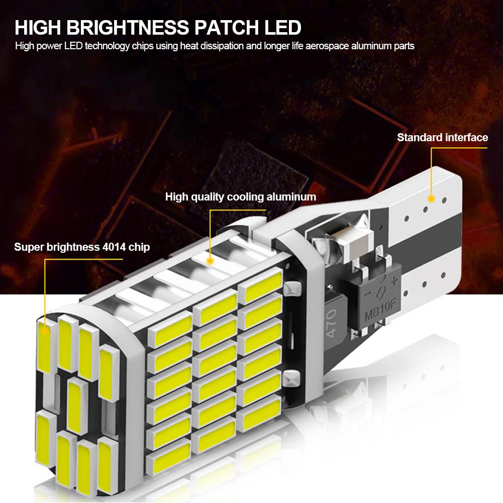 2 шт. DC 12 В автомобильный фонарь заднего хода T15 W16W 45 SMD 4014 высокомощная автомобильная лампочка белый желтый красный указатель поворота светодиодный свет Canbus