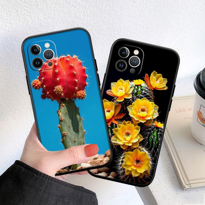 FM11 Мягкий чехол для телефона с кактусами и суккулентами для Redmi Note 10 11 12 Pro Max 10S 10C 10T 11A 11S 12S 12C