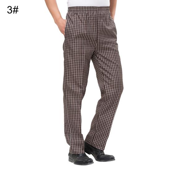 Мужские полосатые клетчатые брюки с принтом чили, длинные брюки для работы в отеле, ресторане, кухне шеф-повара