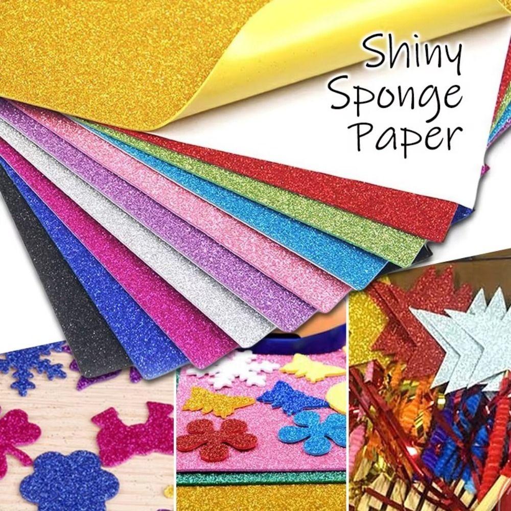 EVA Handmade Paper Flash Colorful Handcraft Cutters Paper DIY Scrapbooking Material