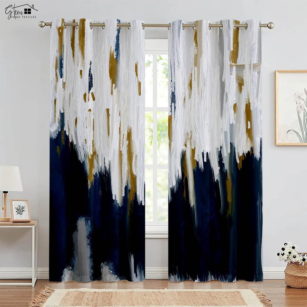 Шторы с принтом масляной живописи, высококачественные затемняющие теплоизоляционные шторы, подходящие для спальни, гостиной, кабинета, шторы
