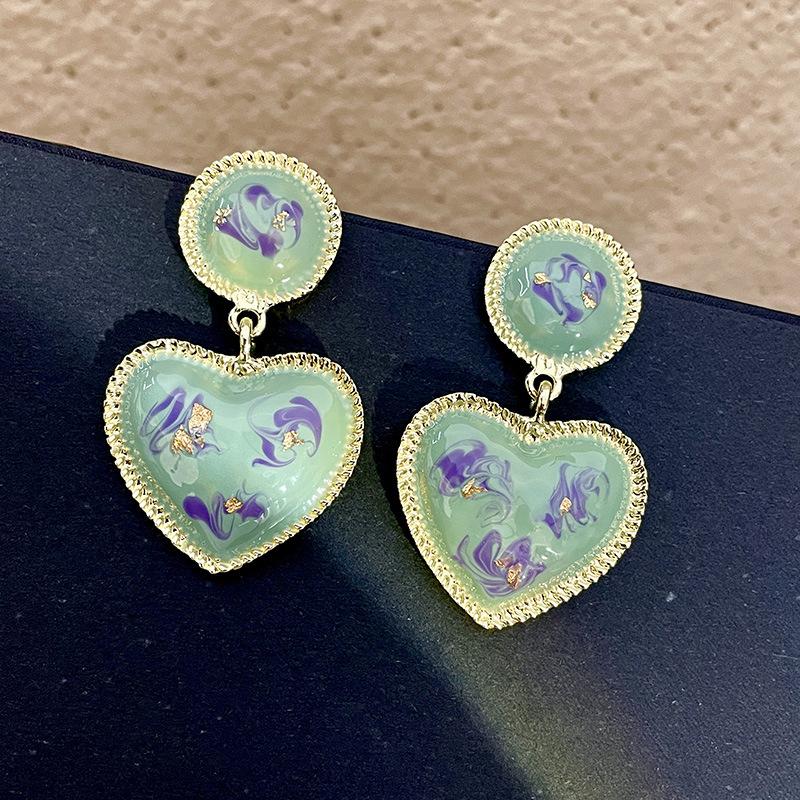 Классические серьги среднего размера для женщин и девочек с эмалью и цветком, серьги-клипсы, винтажные элегантные женские вечерние аксессуары для банкетов высокого класса, ювелирные изделия