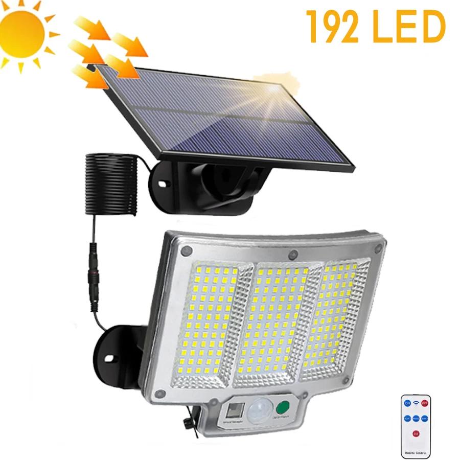 192LED Split Solar Lamp 3 Lighting Modes Outdoor Decoration Sunlight Wall Light PIR Motion Sensor Waterproof Garden Garage Lamp