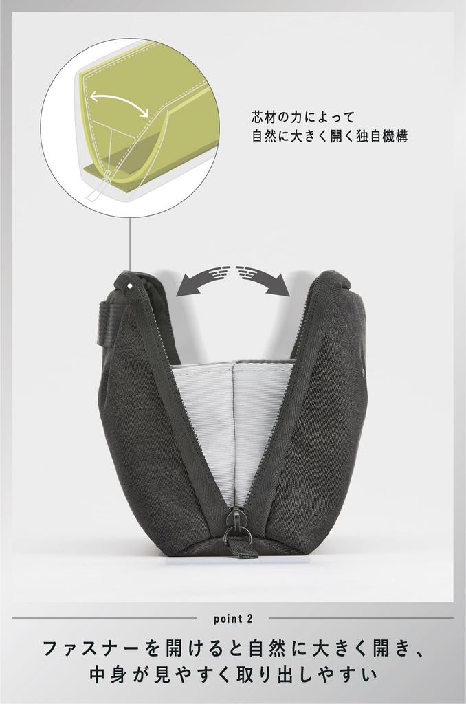 KOKUYO Gadget Pouch BIZRACK M Size Black AMBG-BR200D