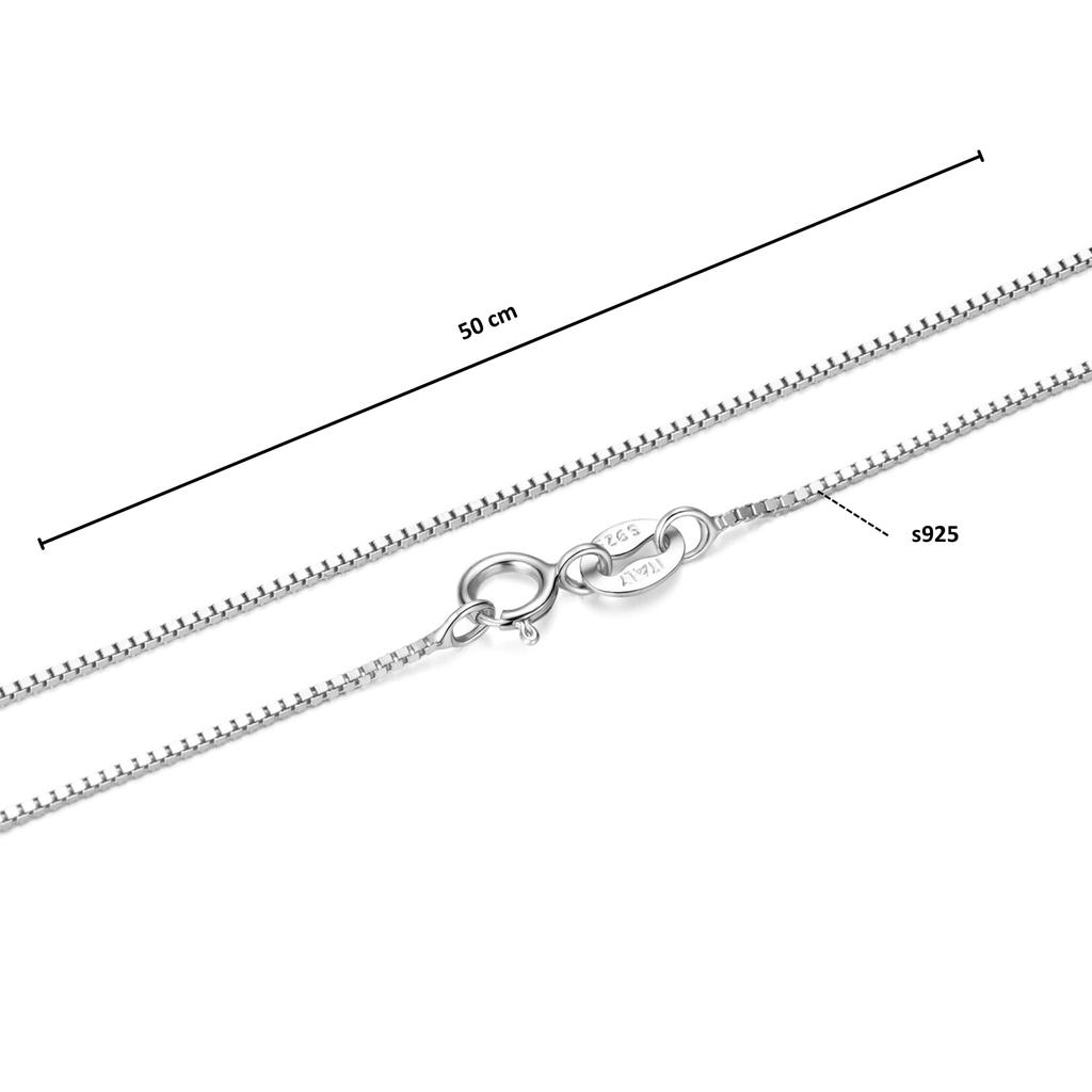 Silver cube necklace 50 cm for charm pendants silver 925