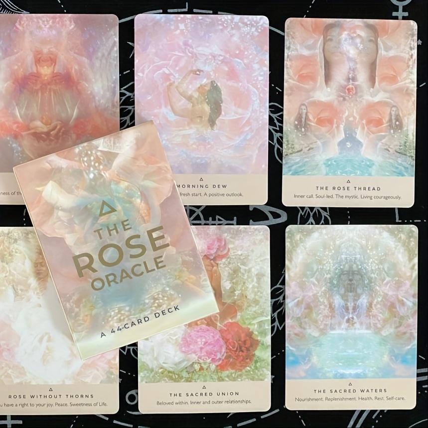 The Rose Oracle Tarot Card Deck - 44 Card Mystery Game Set with Standard Edition E-Guidebook, Divination and Witchcraft Tools for Guidance and Insight