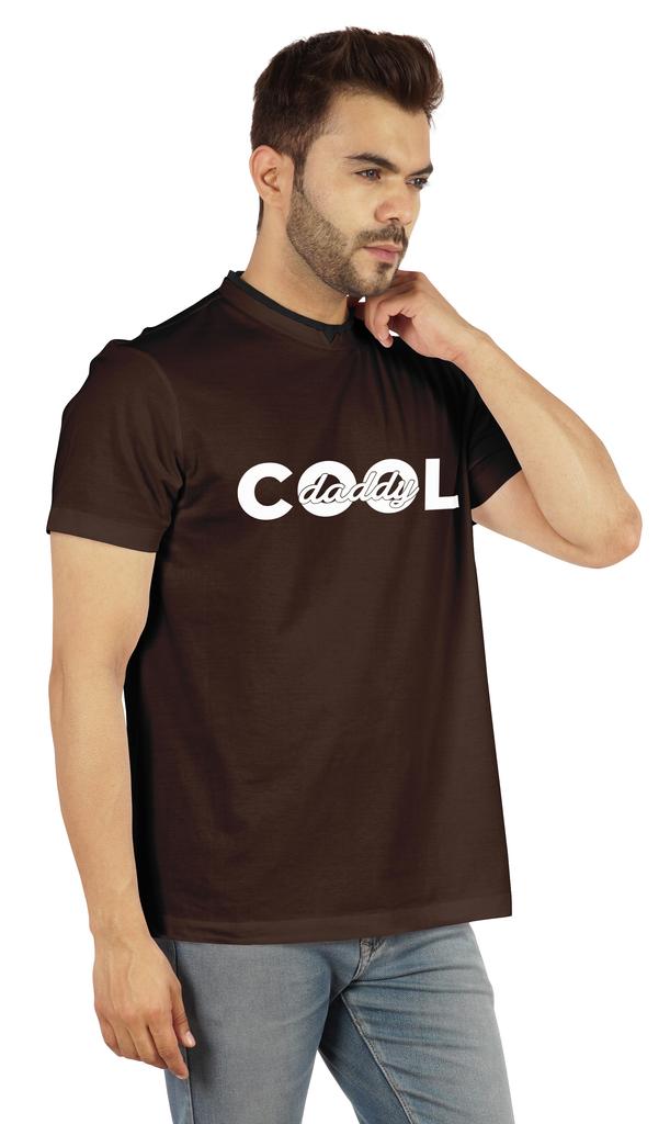 Inkmeso Men  S Graphic Printed   Cool Daddy  Tshirt For Dads Round Neck with V Cut Jersey