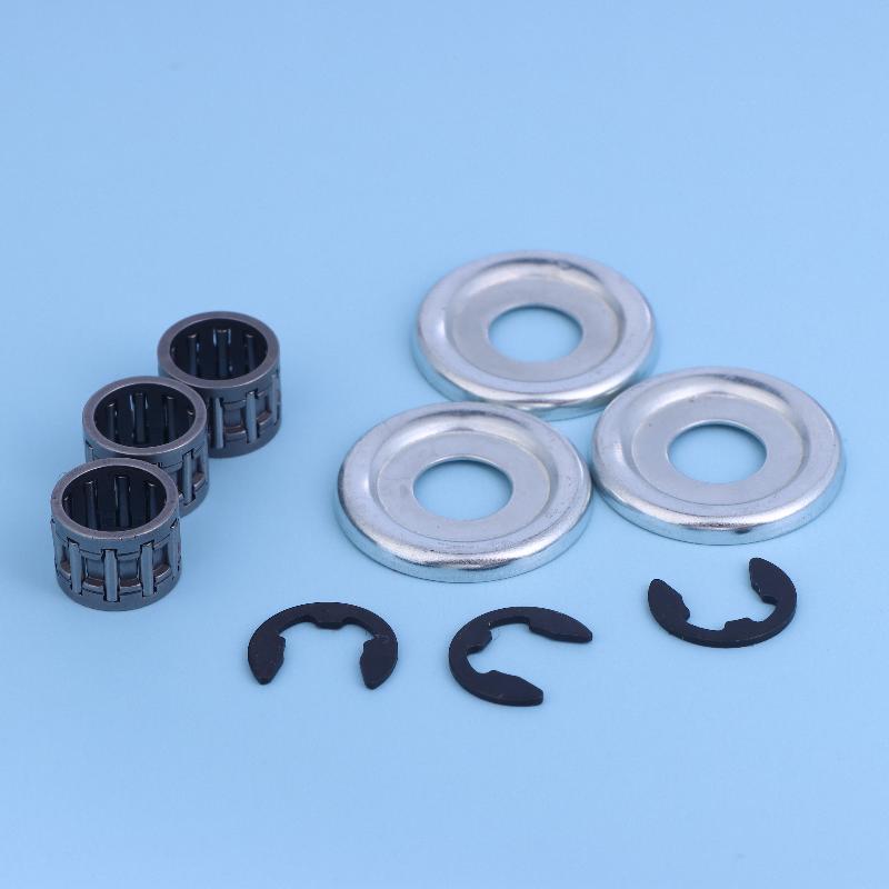 1/3Комплект Игольчатый подшипник Замена Сцепление Шайба Стопорное кольцо Для Stihl Ms180 Ms250 Ms170 Ms230 Игольчатый роликовый подшипник Шайба