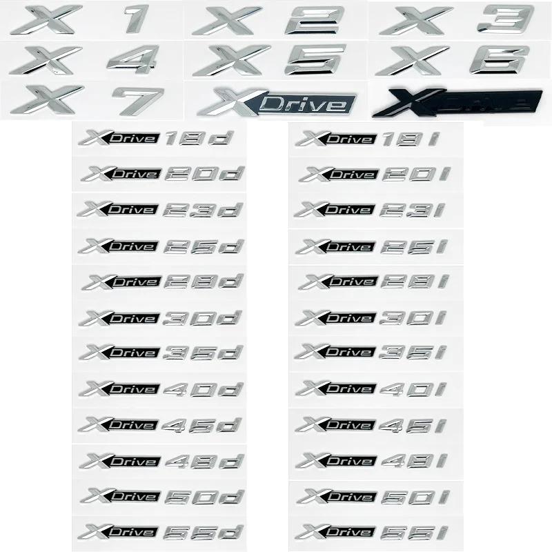 XDrive 20i 30i 35i 40i 50i 30d 35d 40d car fender emblem trunk badge sticker for BMW X1 X3 X4 X5 X6 X7 PS9