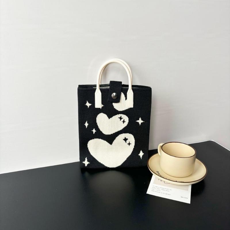 Премиальный стиль, сумка для мобильного телефона большой вместимости, вязаная сумка, нишевая, универсальная, на плечо, мессенджер, мультяшная, модная, дамская сумочка