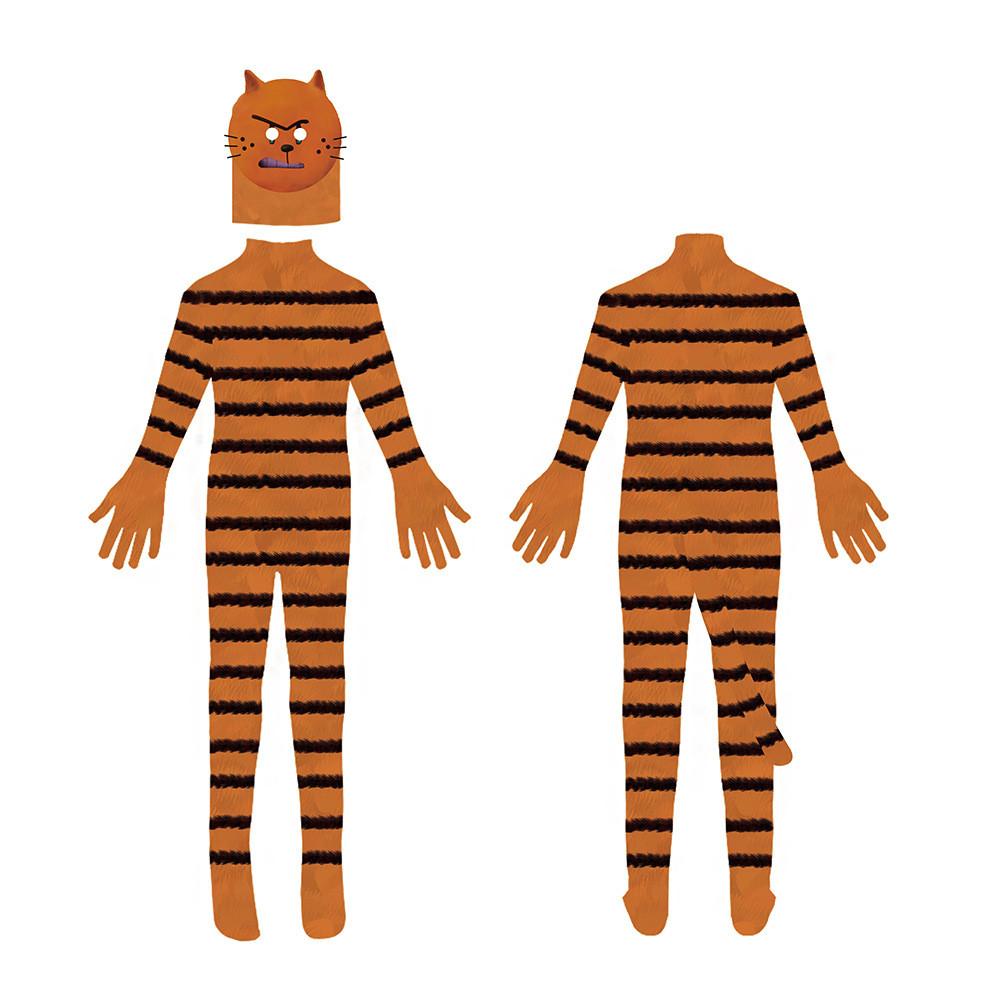 Dog Man Halloween Costume For Kids Featuring Adorable Pitty Cat Design Perfect For Cosplay