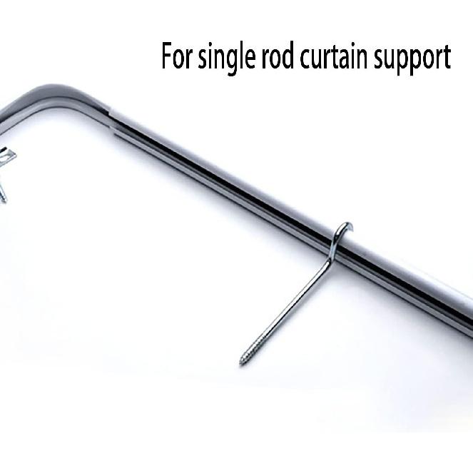 4PCS 3-1/2 Inch Curtain Single Rod Support Bracket, Curtain Rod Holder