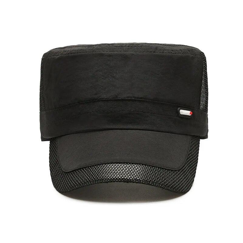 Летняя новая сетчатая быстросохнущая плоская кепка мужская бейсболка для спорта на открытом воздухе солнцезащитный козырек для рыбалки женская тонкая дышащая кепка