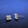 Real Moissanite Diamond Stud Earrings D Color Pure S925 Sterling Silver Clover Earrings Wedding Fine Jewelry for Women