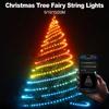 Умная RGB светодиодная лента 20 м, гирлянда-нить с управлением через приложение, синхронизация с музыкой, 12 режимов, питание от USB, для Рождества, домашнего декора