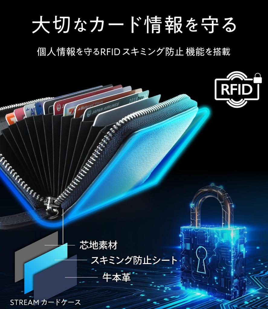 Credit Card Card Genuine Large Skimming Bellows [STREAM] [Toughness & Elegance] Case, Holder, Leather, Capacity, Men's, Women's, Prevention, (Camel)