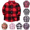 Cotton Jacket Children's Plaid Shirts Long Sleeve Button Down Shirt Outwear