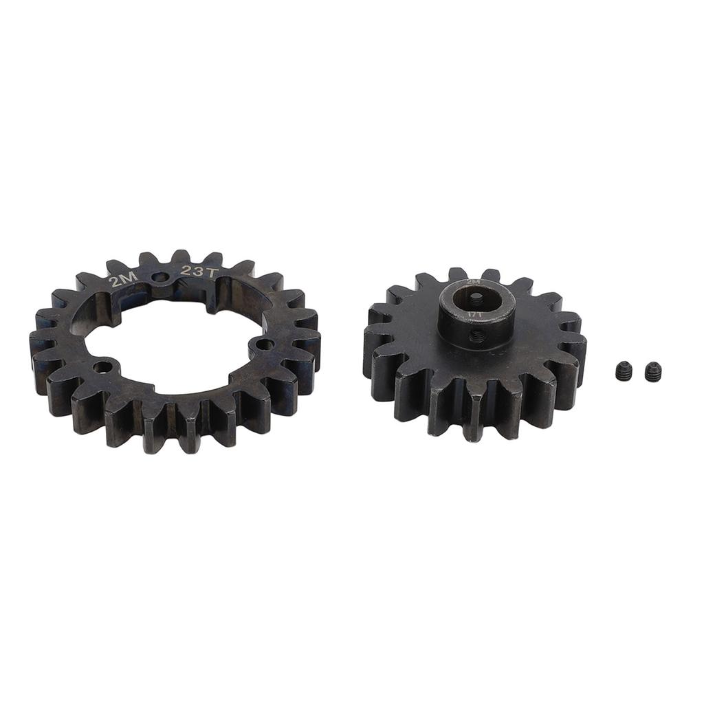 23T 2 Mod Hardened Steel Spur Gear with Motor Pinion Gear for E Revo 2.0 RC Car Upgrade Parts 17T