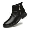 Роскошные брендовые зимние ботинки Plus Velvet Высококачественные ботинки Chelsea из натуральной кожи Мужские ботильоны Модные формальные ботинки Зимние ботинки