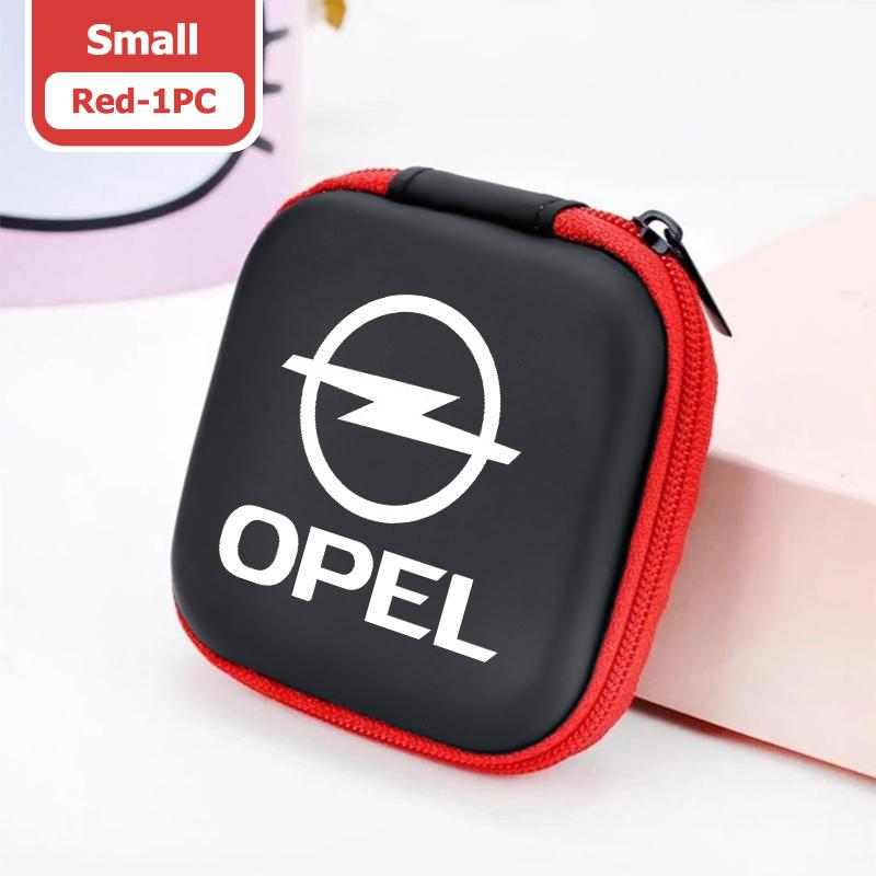 Car Logo EVA Headset Data Cable Holder Headphone Carry Bag For Opel Astra G H J K F Corsa D Zafira B Insignia Mokka Regal
