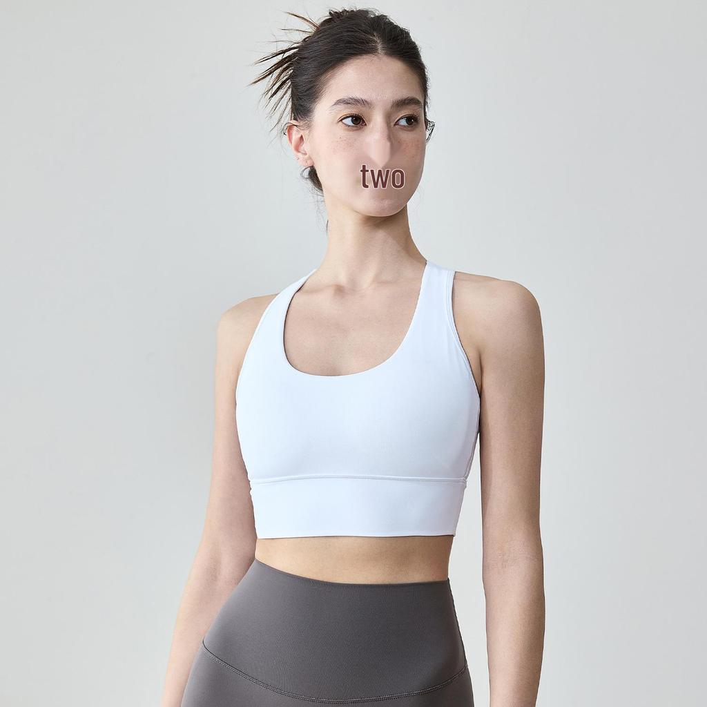 Женский летний утягивающий топ-бра для йоги с гоночной спинкой и нагрудными вкладышами - Красивый дизайн спины