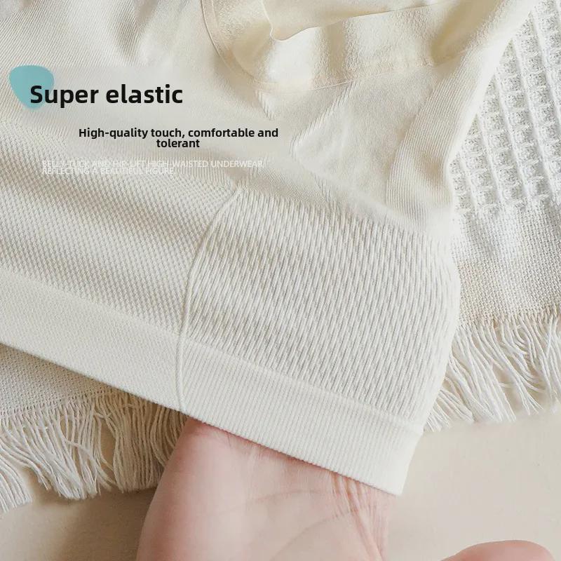 Женские трусики с высокой талией и хлопковой подкладкой: Бесшовный, дышащий утягивающий корсет для подтяжки бедер и похудения живота. Подходит для всех сезонов.