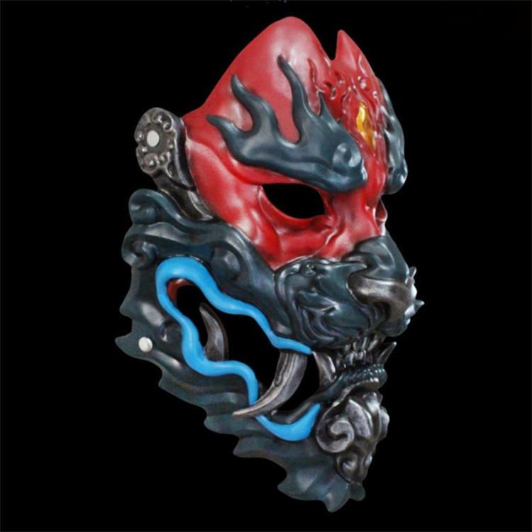 Vintage Style Hannya Mask Resin Prop For Festival Decorations And Costume Parties