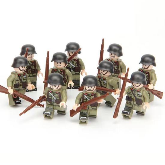 10 шт. фигурка солдата с 10 стрелком оружие аксессуары блок мелкие частицы строительная игрушка солдат модель настольный песок