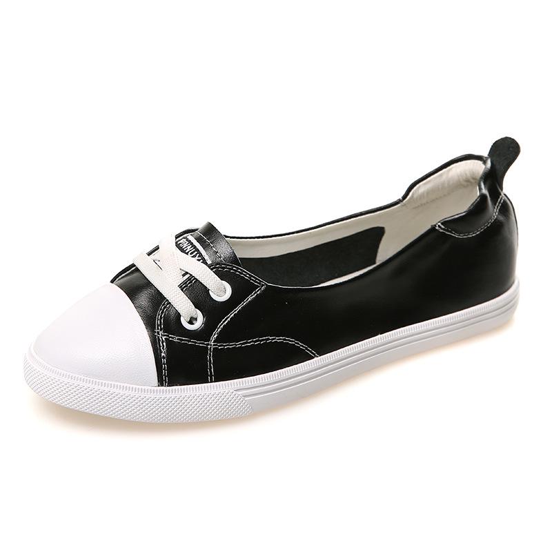 Женские белые балетки из натуральной коровьей кожи 2025 года: Повседневная одежда весна/лето для путешествий, беременных, студентов