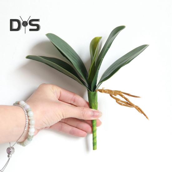 Прозрачная текстура, искусственное растение без полива, яркие поддельные листья орхидеи фаленопсис