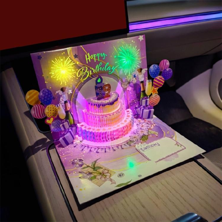 Открытка на день рождения со светом и музыкой с конвертом Музыкальная открытка «С Днем рождения» для женщин, мужчин, мужа, жены, детей
