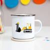 Cartoon Excavator 1-8 Year Boys Birthday Enamel Cola Mugs Kids Baby Breakfast Dessert Milk Cocoa Cups Classmate Birthday Gifts