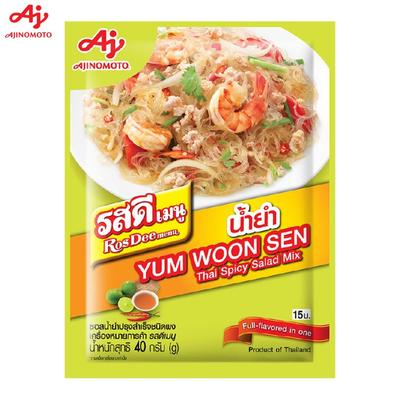 Меню Ajinomoto RosDee, Микс тайского острого салата (Юм Вун Сен), Насыщенный вкус в одном, 40 г 1 шт/3 шт/10 шт - Тайский