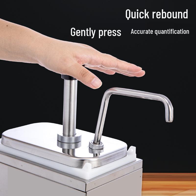 Stainless Steel Sauce Pump Dispenser for Coffee, Syrup, and Jam