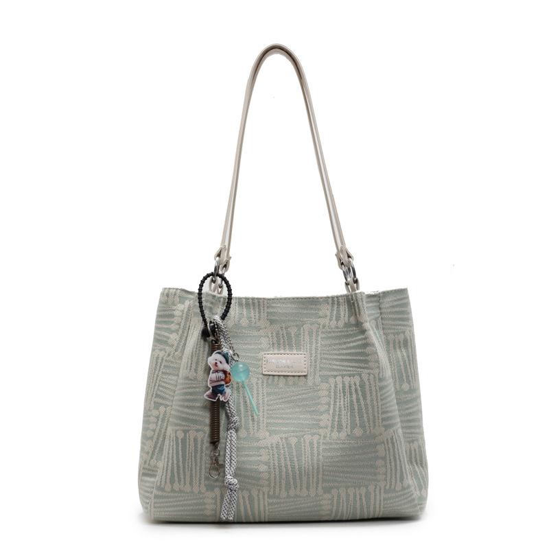 Студенческая сумка-тоут большой вместимости для поездок на занятия 2025 новая модная сумка через плечо повседневная полосатая сумка под мышкой женская