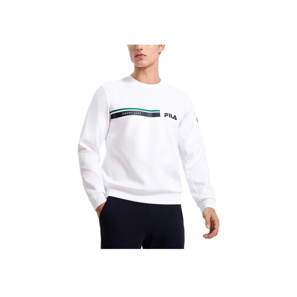 New FILA Sweatshirt Men's Jade White A11M313203F-WT