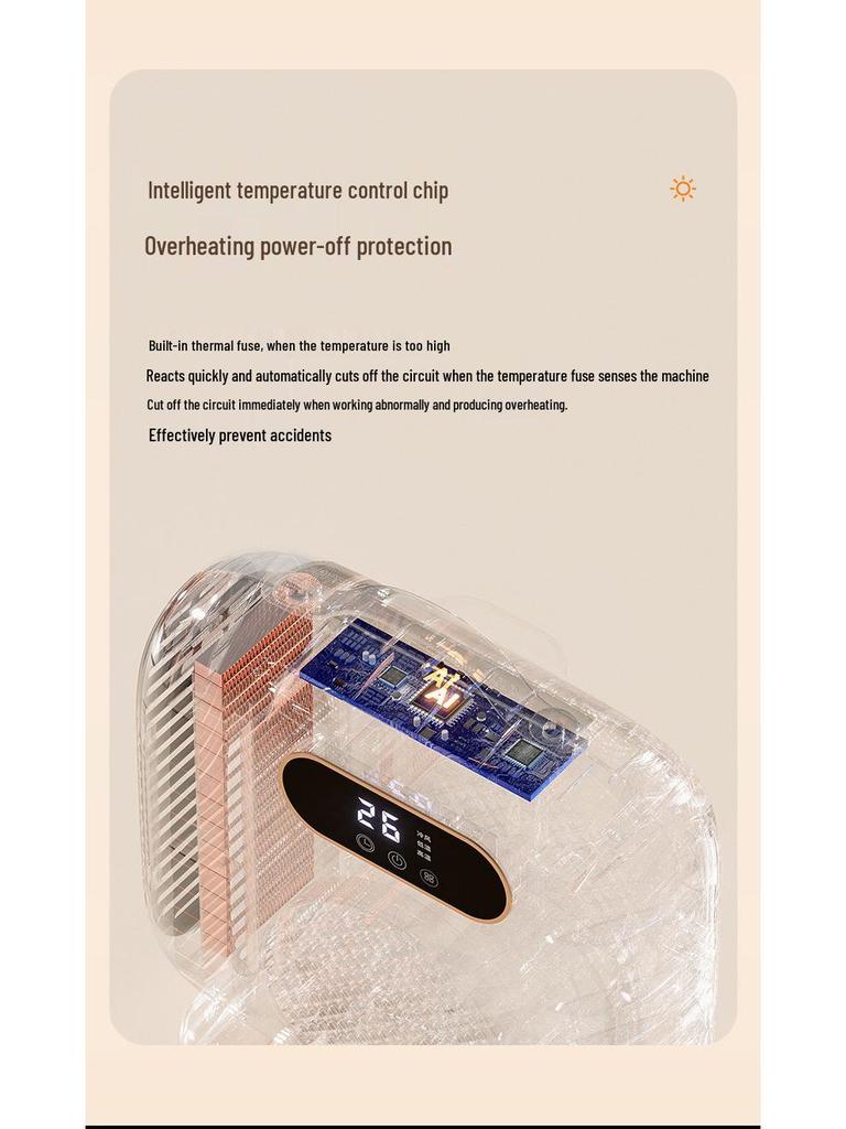 Hyundai Little Sun PTC Быстрый Нагрев Настольный Электрический Обогреватель - Энерго- и Экономичный Вентилятор Теплого Воздуха для Дома или Офиса.