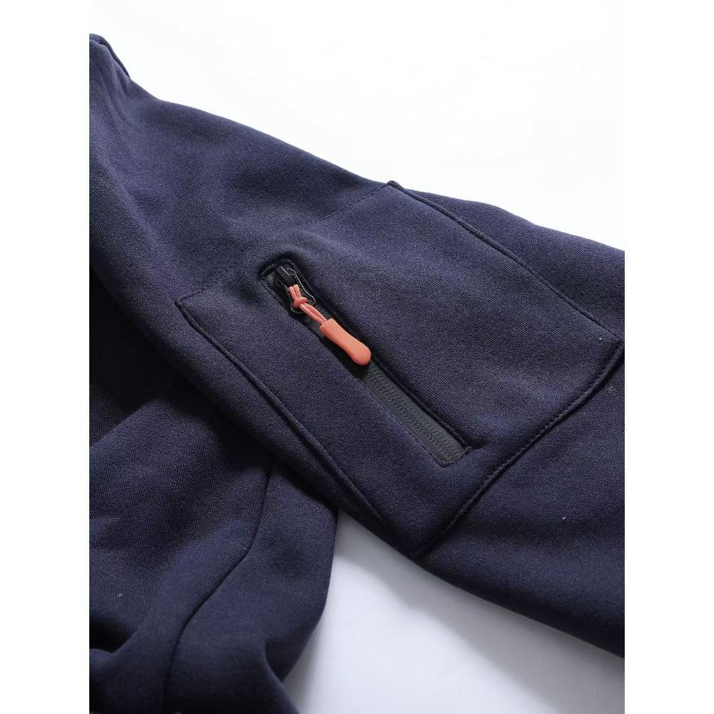 Новая мужская модная толстовка с капюшоном и множеством карманов