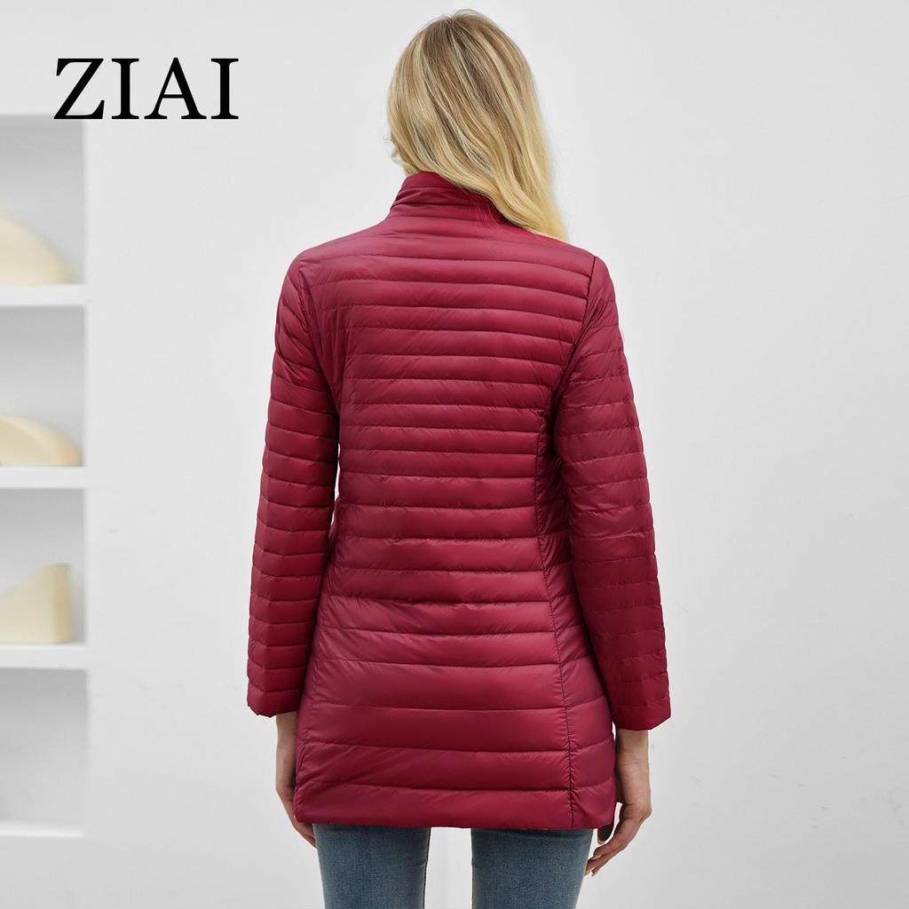 ziai Autumn Winter Women's Jacket Warm Padded Puffer Coat Ultra Light Down Jacket Women Quilted Parka Slim Fit Outerwear DM22